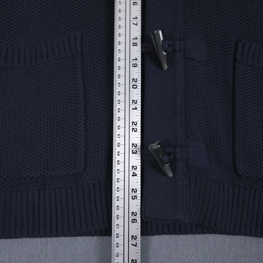 Banana Republic Toggle Button Cardigan Mens Large True Navy Shawl Collar Sweater